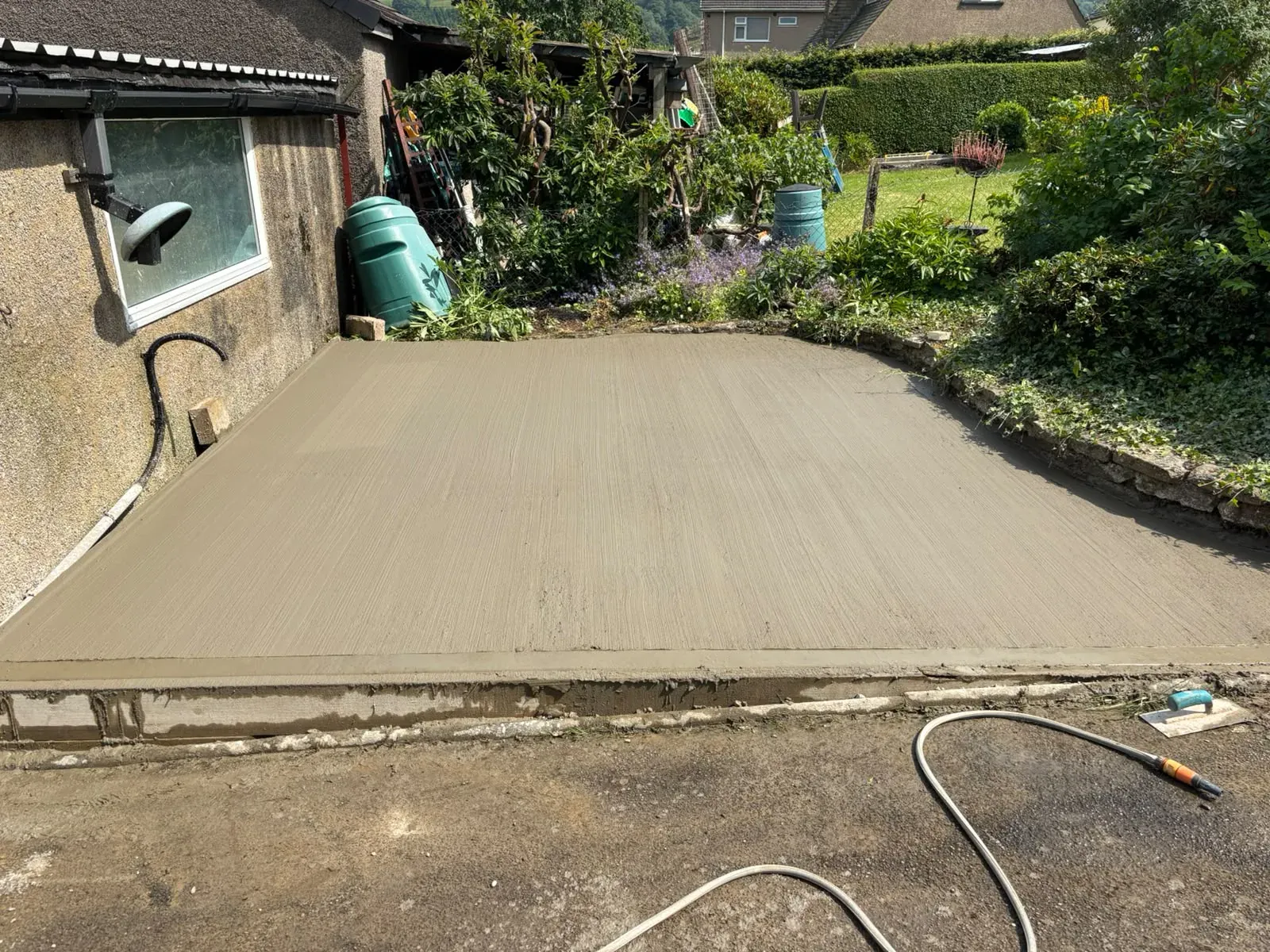 Concrete groundworks path completed by Crown Hill Contracting