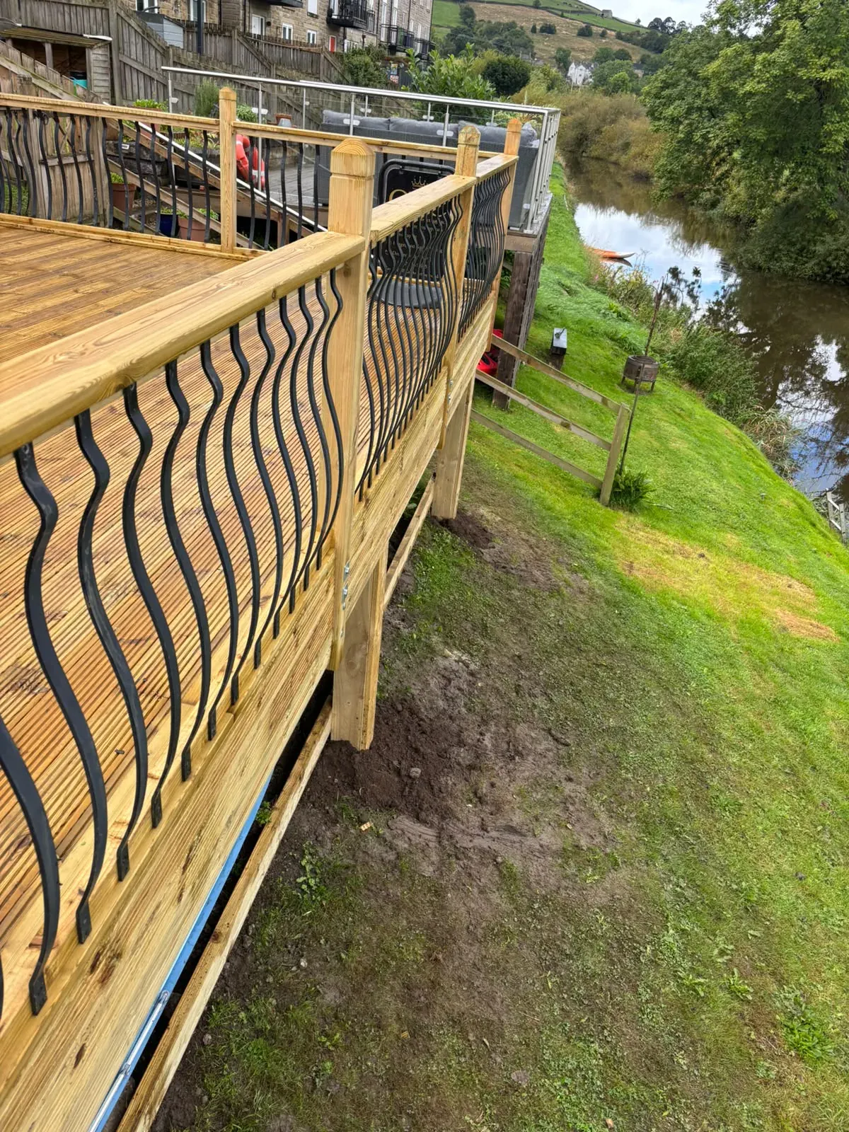 Decking river overlook completed by Crown Hill Contracting