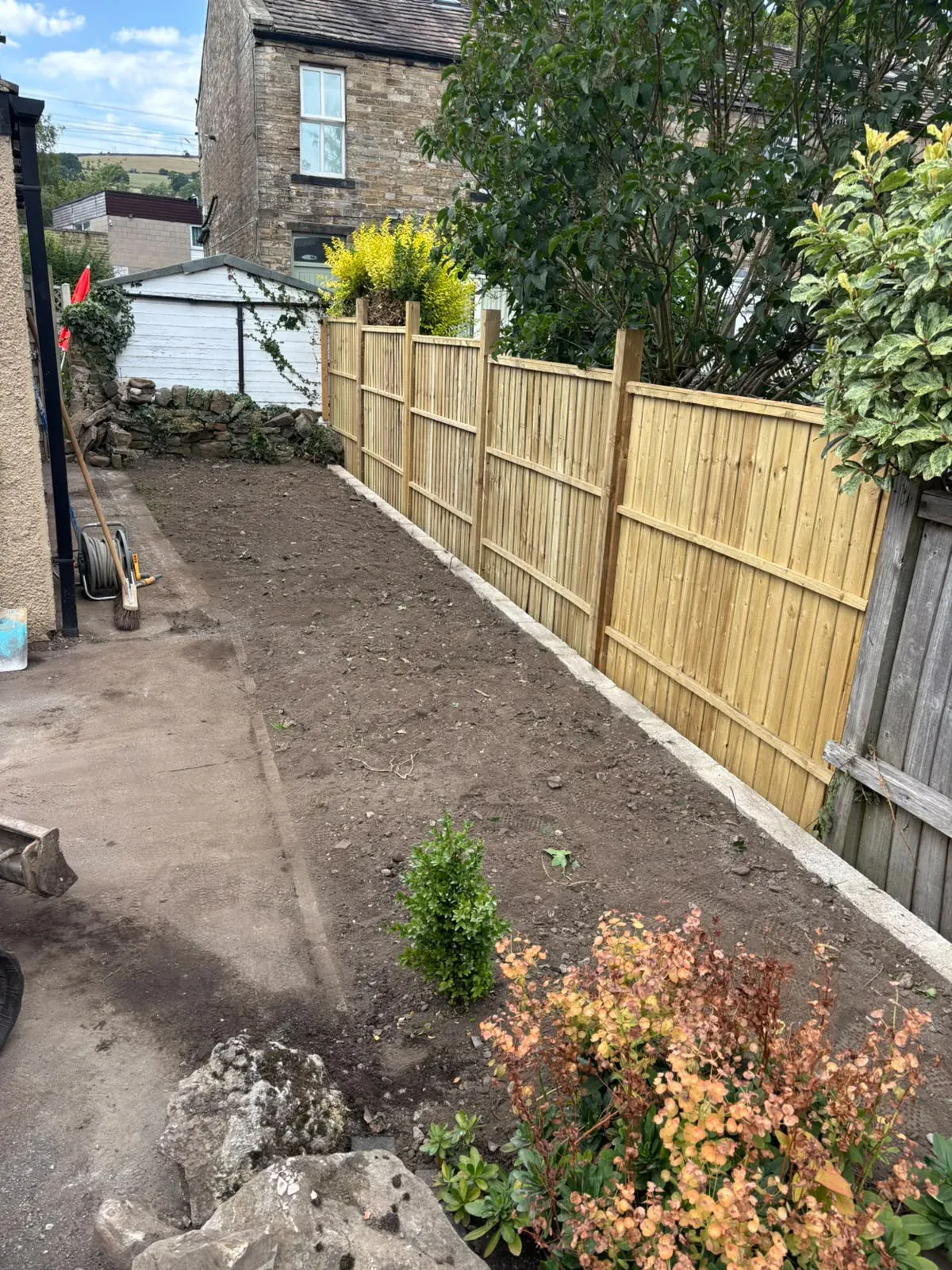 Garden path ground preparation completed by Crown Hill Contracting
