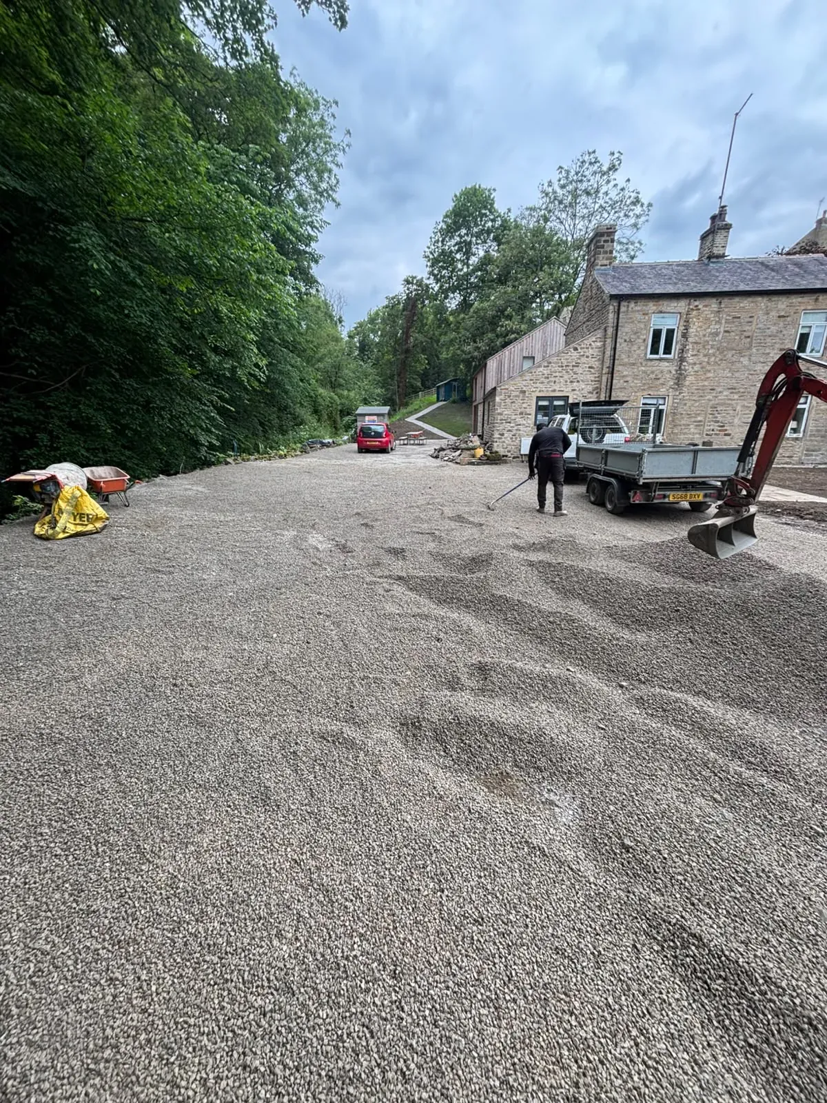 Gravel driveway resurfacing completed by Crown Hill Contracting