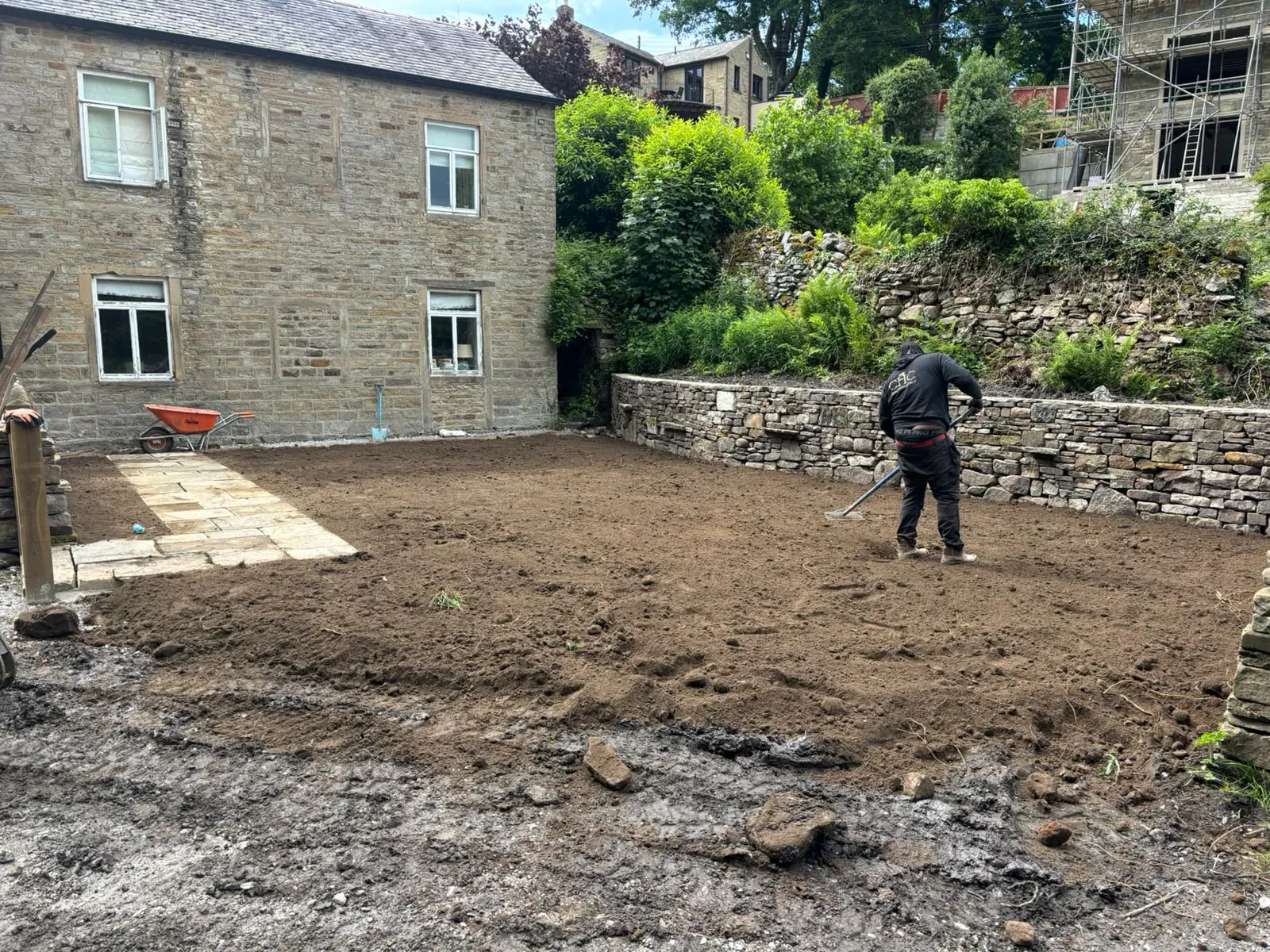 Groundworks stone house completed by Crown Hill Contracting