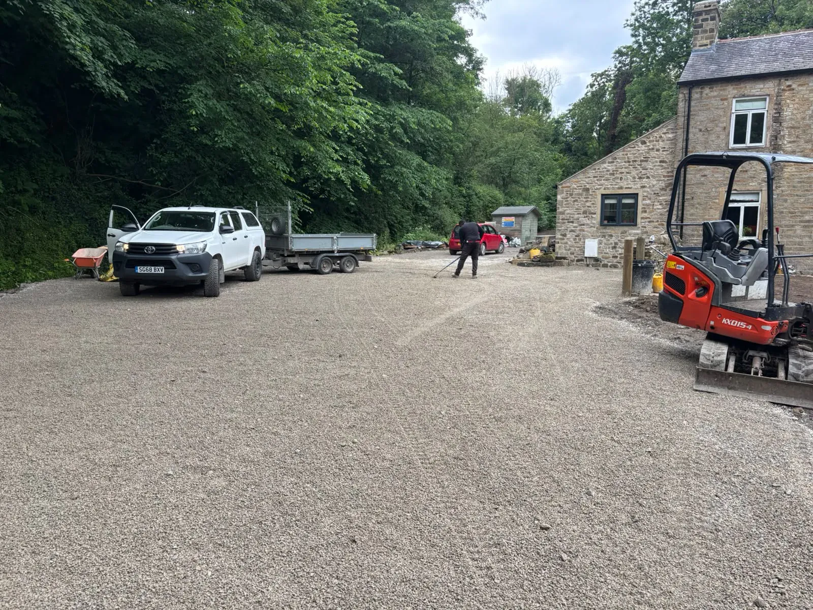 Resurfaced driveway rural homes completed by Crown Hill Contracting