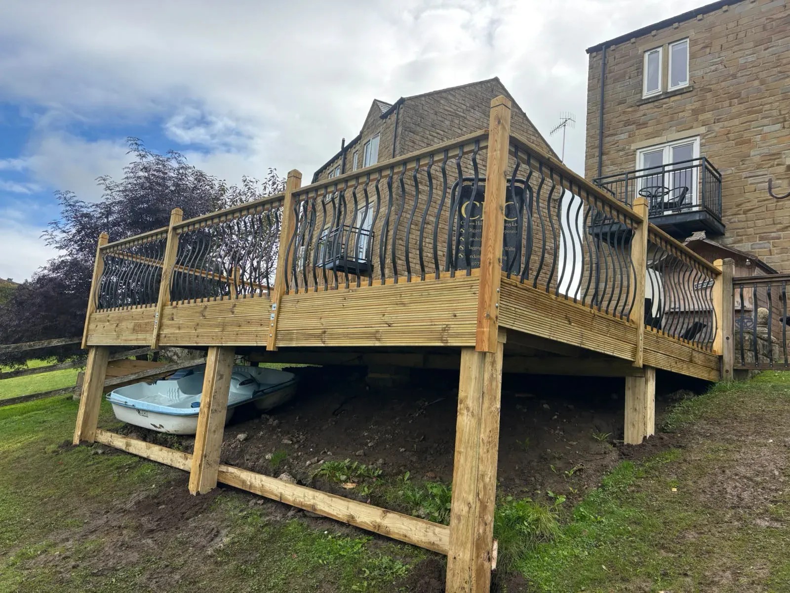 Timber deck river view completed by Crown Hill Contracting
