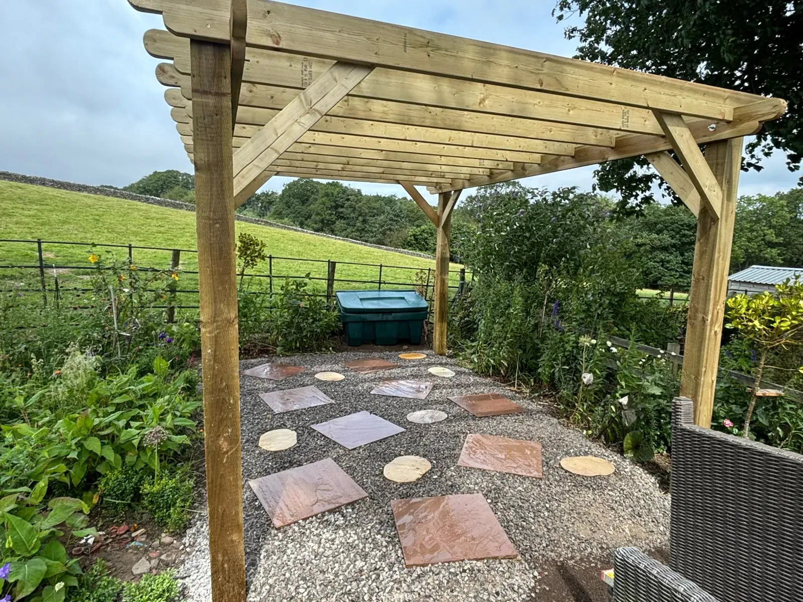 Timber pagoda patio completed by Crown Hill Contracting